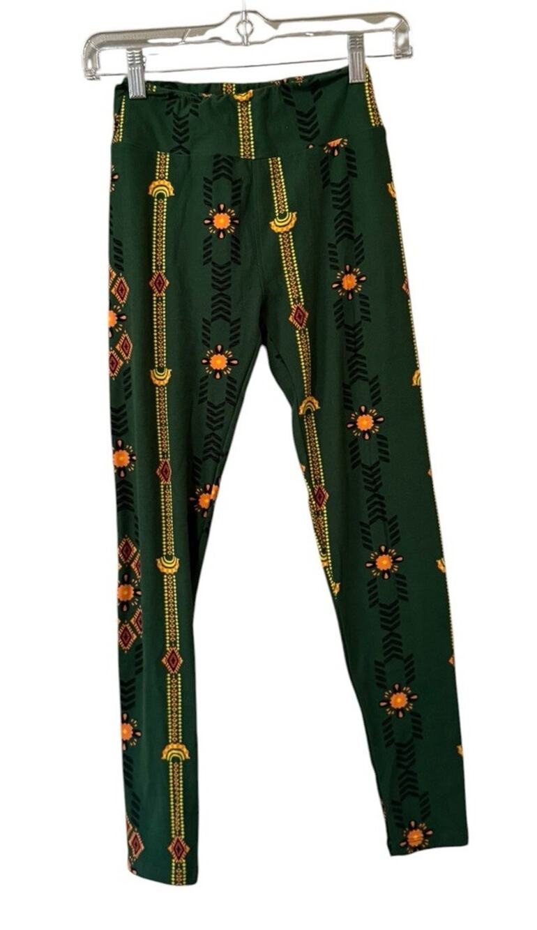 LulaRoe Women Size OS Leggings Stretch Soft Teacher Retro Classic Geometric